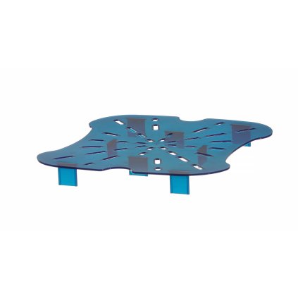 Vypouštěcí police pro nádobu CamSquares Fresh Pro, Cambro, pro nádoby o objemu 11,4 l, 17,2 l a 20,8 l., Modrá, 232x222x(H)25mm