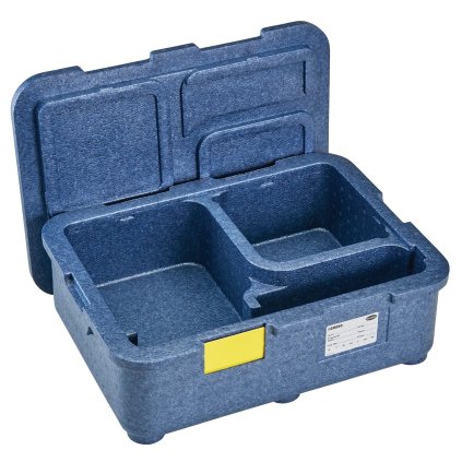 4-komorový termoizolační box Cam GoBox, Cambro, Modrá, 480x350x(H)167mm
