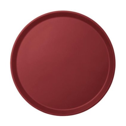 Servírovací tác Camtread, kulatý, protiskluzový, Cambro, vínový, ⌀405x(H)21mm
