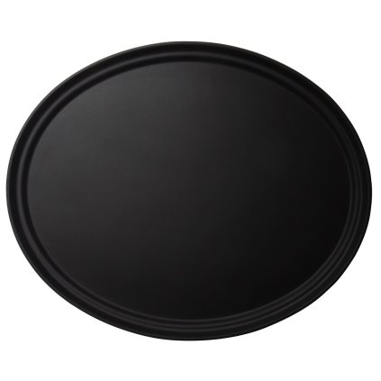 Oválný protiskluzový servírovací tác Camtread, Cambro, černý, Černá, 685x560x(H)32mm