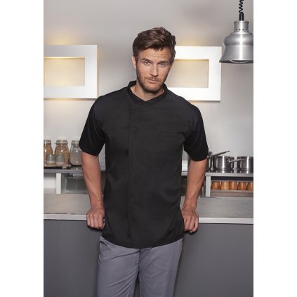Kuchařská košile s krátkým rukávem a přehozem Basic