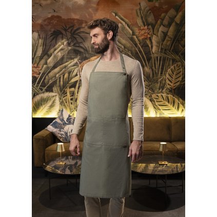 Zástěra s náprsníkem ve stylu džínů