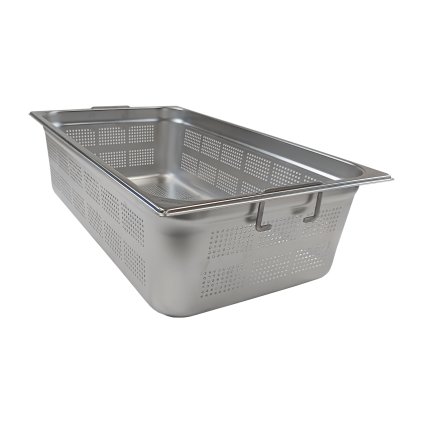 Gastronádoba děrovaná GN 1/1 - 150 ucha zasouvací nerezová | REDFOX - GND 1/1-150 U