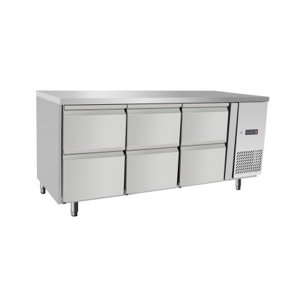 Chlazené pulty ze 6 zásuvkami, Arktic, 420L, 230V/400W, 1795x700x(H)879mm