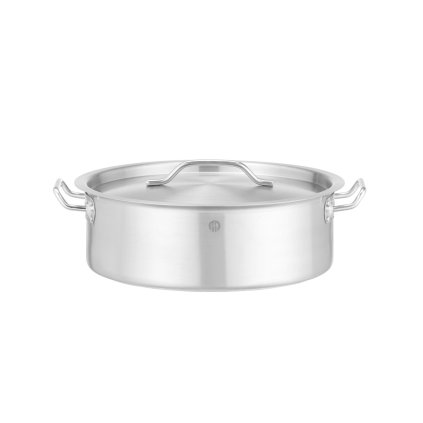 Pečicí nádoba s víkem, HENDI, 14,1L, ⌀360x(H)139mm