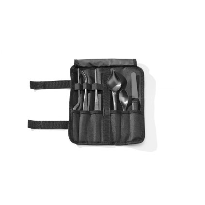 Sada nádobí pro kuchaře, 6 ks, černá, 255x25x(H)100mm | HENDI, 400074