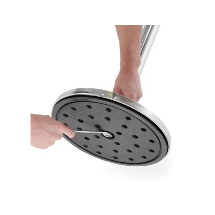 Základna pro sloupek se stříbrnou chromovou bariérou, ø360x(H)65mm | HENDI, 810484