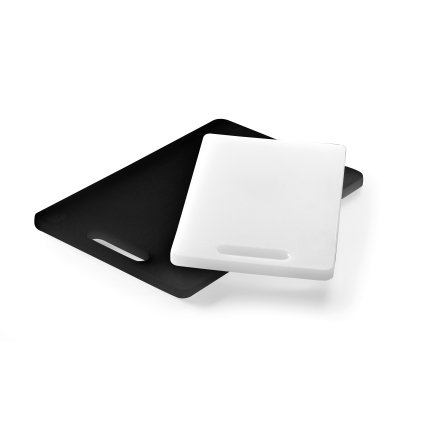 Víceúčelové krájecí prkénko s rukojetí, Černá, 250x150mm | HENDI, 826478