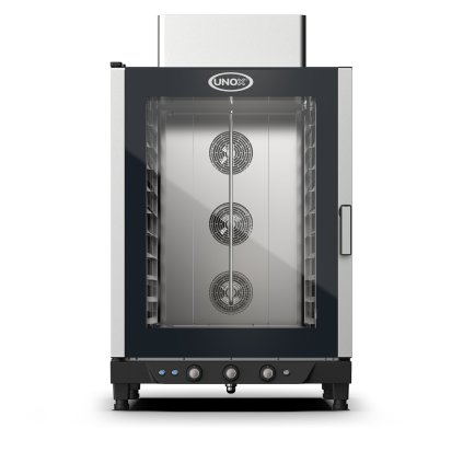 Konvekční pec se zvlhčováním, plynová, 10x600x400, 1 kW, 860x882x1464 mm | UNOX, BakerLux