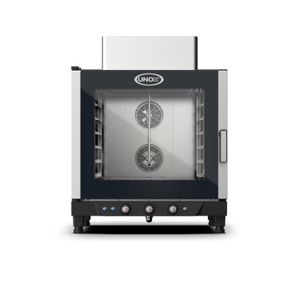 Konvekční pec se zvlhčováním, plynová, 6x600x400, 0,7 kW, 860x882x1144 mm | UNOX, BakerLux