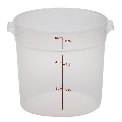 Kulatá polypropylenová nádoba na potraviny o objemu 5,7 l a průměru 252 mm | CAMBRO, Camwear