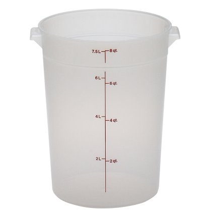 Kulatá polypropylenová nádoba na potraviny o objemu 7,6 l a průměru 252 mm | CAMBRO, Camwear