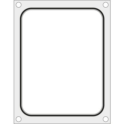 Těsnicí matrice pro těsnicí stroj , na misku bez dělení 227x178 mm | HENDI, 805572