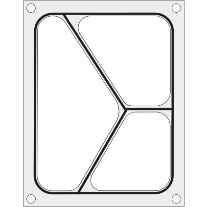 Těsnicí matrice pro těsnicí stroj , na třídílnou misku 227x178 mm | HENDI, 805626