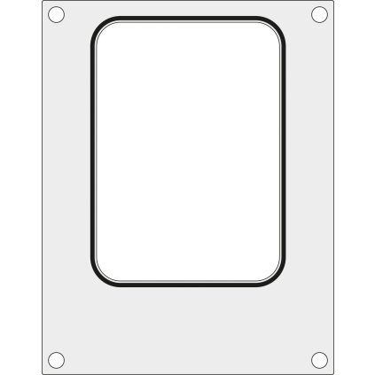 Těsnicí matrice pro těsnicí stroj , na misku bez dělení 187x137 mm | HENDI, 805664