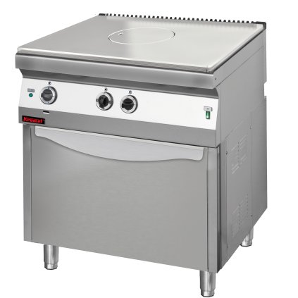 Plynový sporák s elektrickou troubou, varnou deskou 800 mm | KROMET, 700.KG/I-800/PE-2