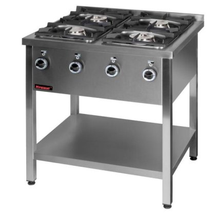 Volně stojící plynový vařič 4-hořák, 800x700x850 mm | KROMET, 000.KG-4M