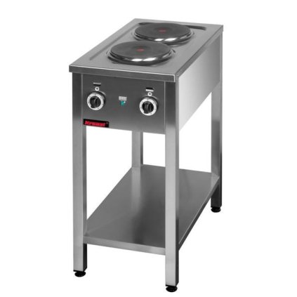 Volně stojící elektrický vařič 2-hořák, 400x700x850 mm | KROMET, 000.KE-2M
