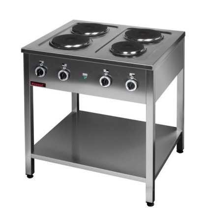Volně stojící elektrický vařič 4-hořák, 800x700x850 mm | KROMET, 000.KE-4M