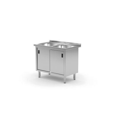 Dvouumyvadlový stůl se skříňkou 1000x600x850 mm | TECHNICA, 2281060