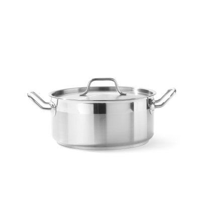 Nízký hrnec s poklicí o průměru 240 mm, 4,8l | HENDI, Profi Line