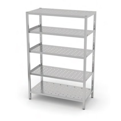 Policový regál s nastavitelnými děrovanými policemi, 1100x500x1800 mm | TECHNICA, 3581150