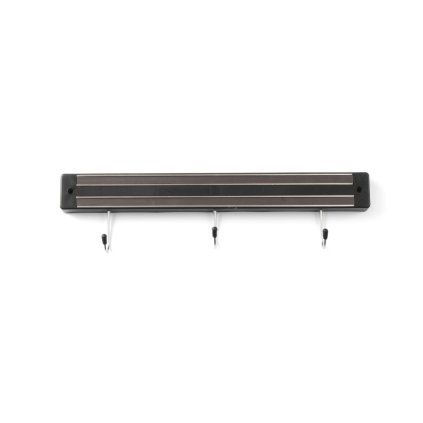 Magnetický pásek s háčky, HENDI, 3 háčky, Černá, (L)340mm