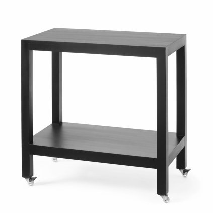 Dřevěný číšnický vozík se 2 policemi 820x460x850 mm | FINE DINE, Madeira Black