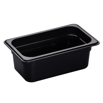 GN 1/4 kontejner 100 mm polykarbonát, černý | CAMBRO, Camwear