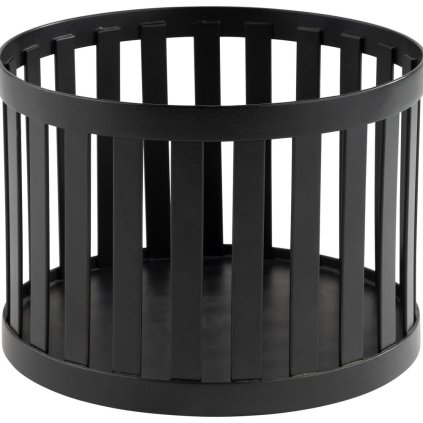 Kulatý ocelový koš 150 mm, černý | APS, APS Plus