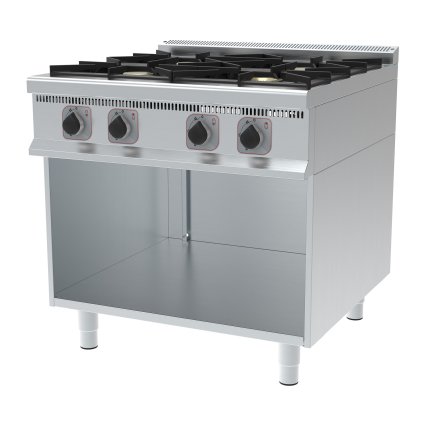 Plynový sporák, 4 plotýnky, volně stojící, řada 900, 20,3 kW, 900x900x900 mm | TECHNICA, 249020