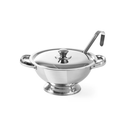 Polévková mísa s poklicí a naběračkou, 2,7 l | HENDI, 434208