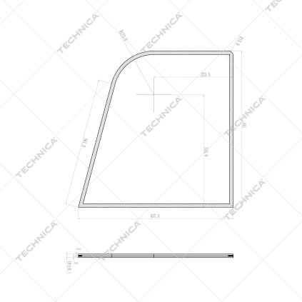 Boční sklo pro 461101 | TECHNICA, 461101/052