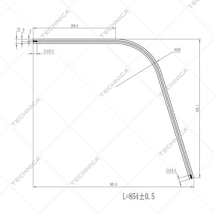 Přední sklo, zaoblené pro 461160 | TECHNICA, 461160/051