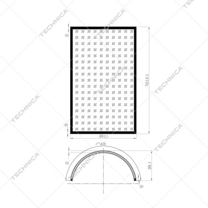 Zaoblené sklo pro 466073 | TECHNICA, 466073/051