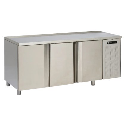 Stůl chladicí elektrický GN1/1, 3 dveře, deska bez lemu, nerez 230V | RM - SCH 3D DH