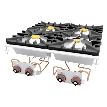 Sporák plynový 4 zóny | RM - PCD-88G