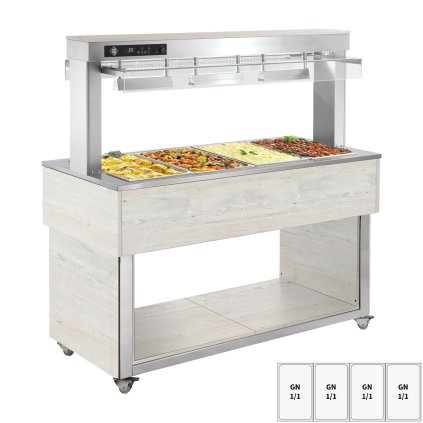 Bufet vyhřívaný, vodní GN 4-1/1 Hemlock | RM - TR RED+ 4H