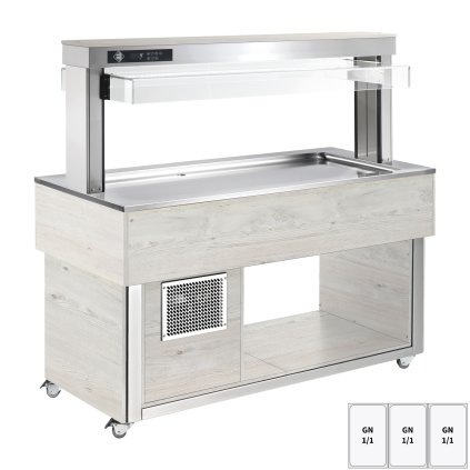 Bufet chlazený GN 3-1/1 - 30 mm,  Hemlock | RM - TR LIME+ 3H