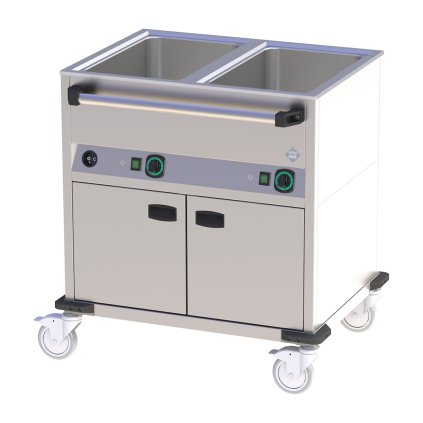 Vodní lázeň pojízdná elektrická GN 2-1/1 opláštěná ovládání na delší straně | RM - BMPD 2120 CS