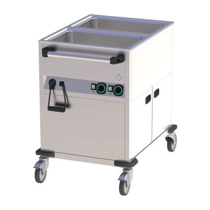 Vodní lázeň pojízdná elektrická GN 2-1/1 opláštěná ovládání na kratší straně | RM - BMPK 2120 CS