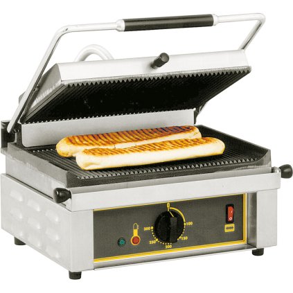 Elektrický gril, drážkovaný, 3 kW, 430x385x220 mm | ROLLER GRILL, PANINI