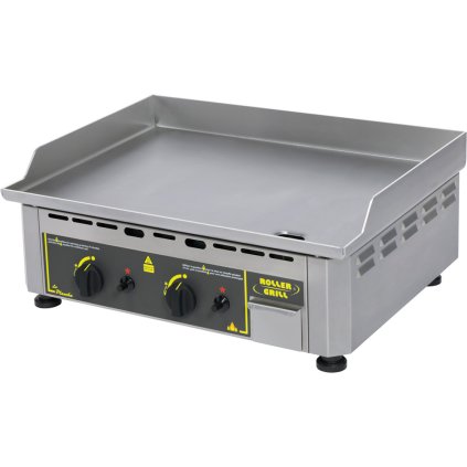Plynová grilovací deska, hladká, 5,5 kW, 600x450x190 mm | ROLLER GRILL, 777175