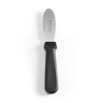 Vroubkovaný rozmetací nůž, HENDI, Černá, (L)210mm
