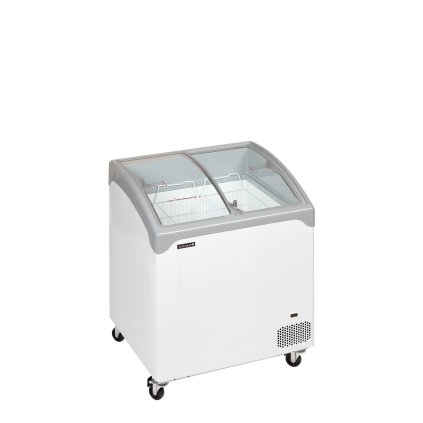 NIC202SCEB  Pultová mraznička prosklené oblé víko