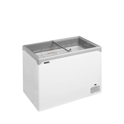 NIC302SC  Pultová mraznička prosklené rovné víko