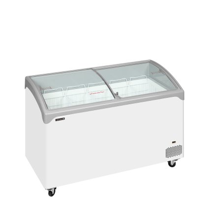 NIC402SCEB  Pultová mraznička prosklené oblé víko