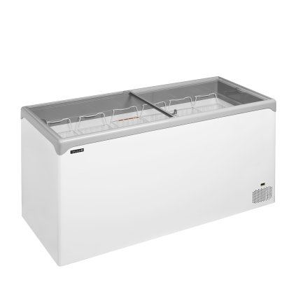 NIC502SC  Pultová mraznička prosklené rovné víko