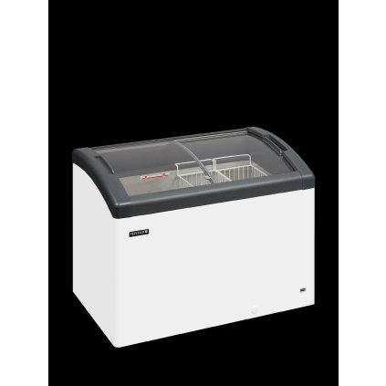 FOCUS 106  Pultová mraznička prosklené oblé víko