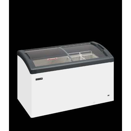 FOCUS 131  Pultová mraznička prosklené oblé víko